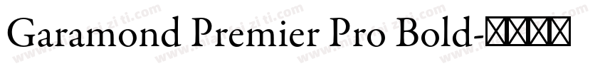 Garamond Premier Pro Bold字体转换